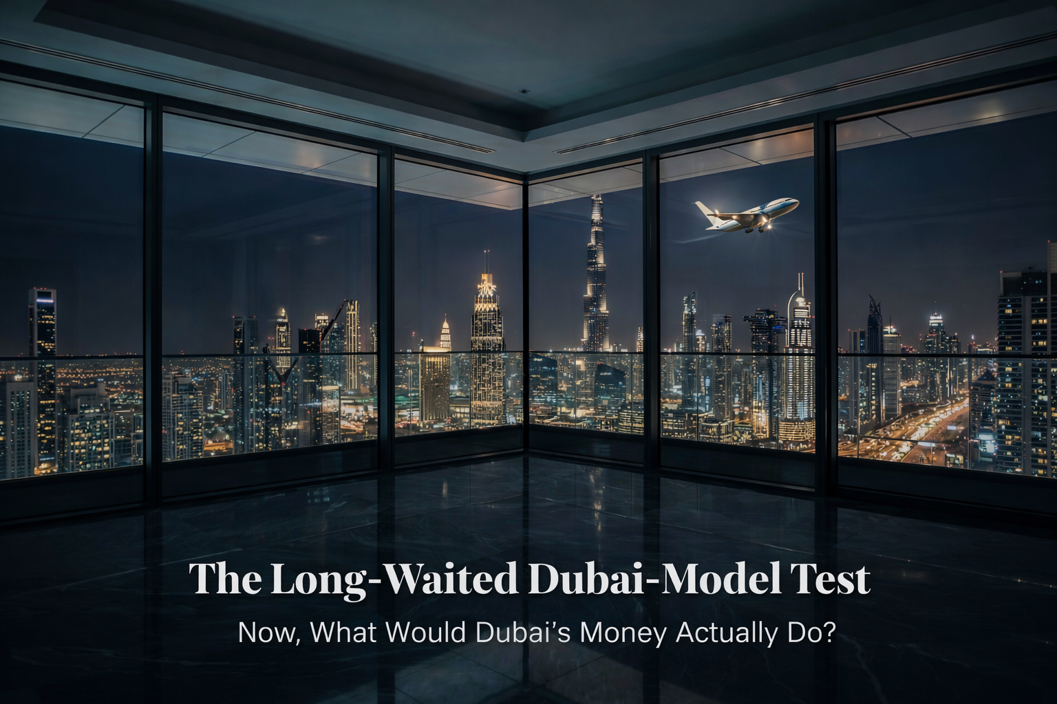 The Long-Waited Dubai-Model Test: Now, What Would Dubai's Money Actually Do?
